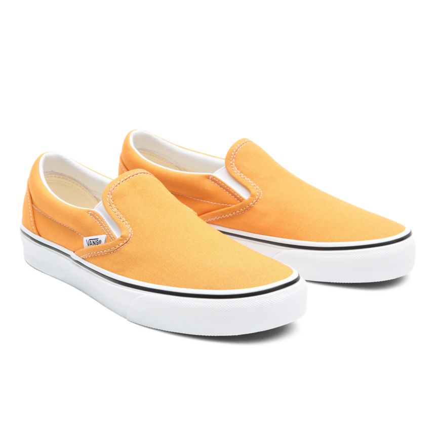 Vans Classic Slip-on Dam Guld/Vita - Vans Slip On Skor Online (OZNAQ7412)